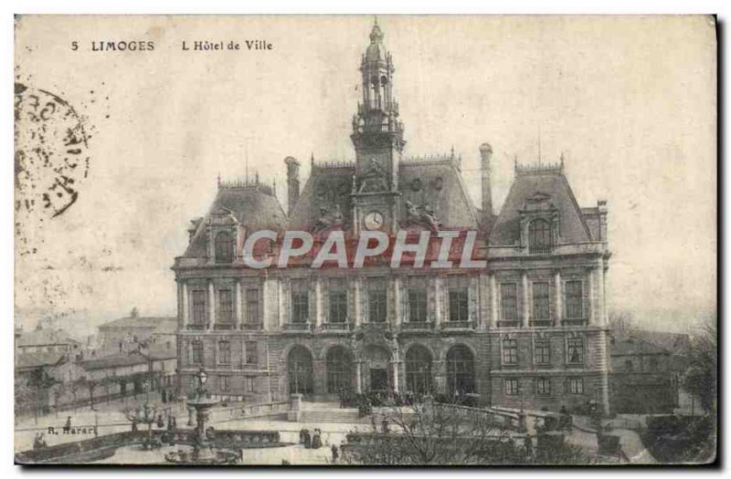 Old Postcard Limoges L & # 39Hotel City