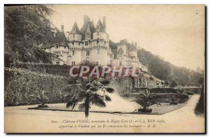 Old Postcard Chateau d & # 39Usse Town of Rigny Usse