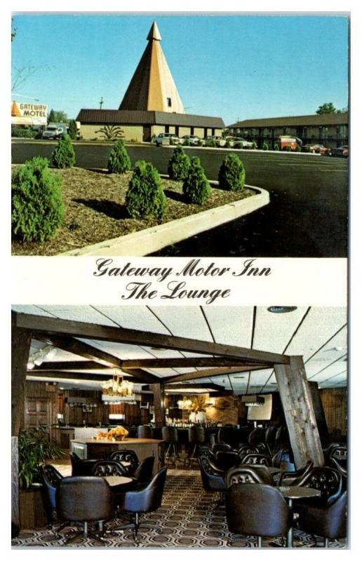 1970s/80s Gateway Motor Inn, The Lounge, Raritan, NJ Postcard