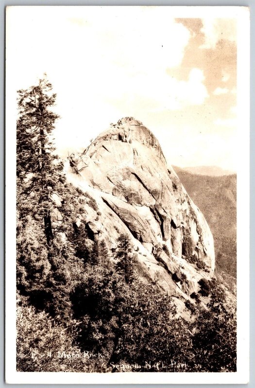 Vtg California CA Moro Rock Sequoia National Park 1950s RPPC Real Photo Postcard