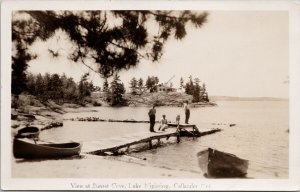 Sunset Cove Lake Nipissing Callander Ontario c1939 Real Photo Postcard H19