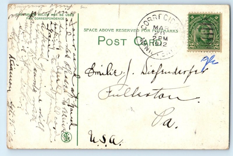 Taytay Rizal Province Philippines Postcard Typical Filipino Village 1912