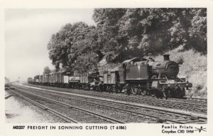 Freight In Sonning Cutting Nr Reading Station Train Postcard