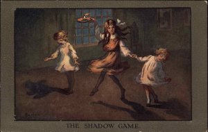 Barham Children Playing in Dark The Shadow Game c1910 Vintage Postcard