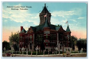 c1910 Exterior View Adams County Court House Hastings Nebraska Unposted Postcard