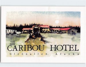 Postcard The New Caribou Hotel, Glennallen, Alaska