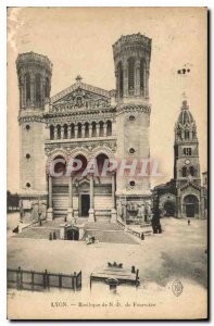 Postcard Old Lyon Basilica of Our Lady of Fourviere