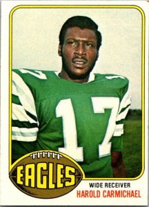 1976 Topps Football Card Harold Carmichael Philadelphia Eagles sk4551