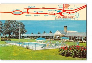 Weldon North Carolina NC Vintage Postcard New Yorker Motel & Restaurant
