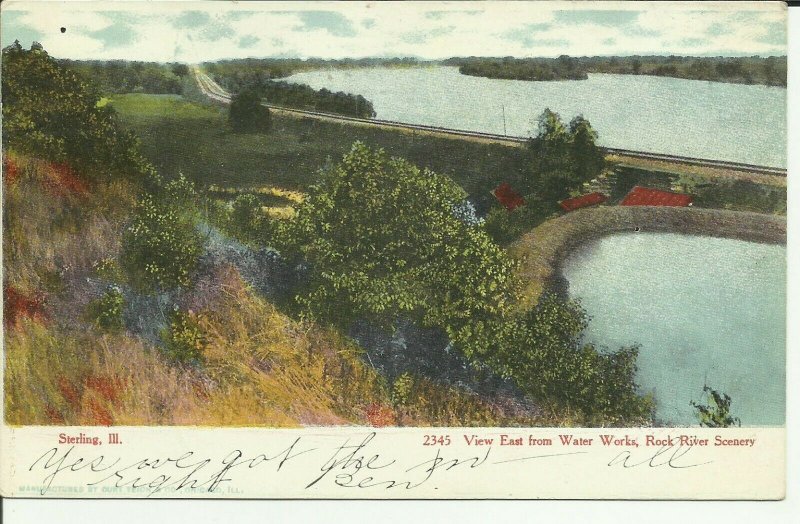 Sterling, Ill., View East From Water Works, Rock River Scenery