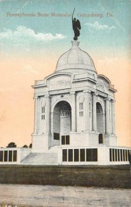 PENNSYLVANIA STATE MEMORIAL GETTYSBURG PENNSYLVANIA POSTCARD 1912