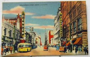 H587   DENVER,  CO.  POSTCARD,  STREET SCENE