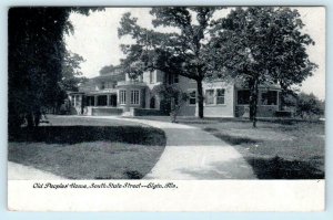 ELGIN, Illinois IL ~ South State Street OLD PEOPLES' HOME 1909 Postcard