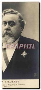 Postcard Former President of the Republic Fallieres