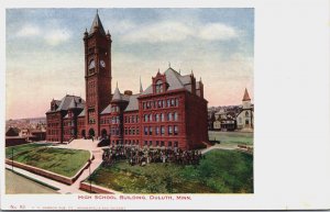 High School Building Duluth Minnesota Vintage Postcard C072