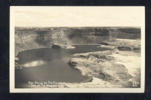 RPPC GRAND COULEE DAM WASHINGTON THE DRY FALLS REAL PHOTO POSTCARD