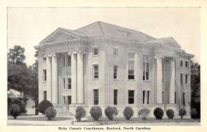 Raeford North Carolina birds eye view Hoke Co Court House antique pc Z12662