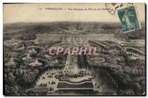 Old Postcard Versailles Vue Generale Du Parc And Du Chateau