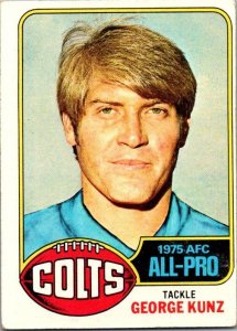 1976 Topps Football Card Joe Kunz Baltimore Colts sk4327