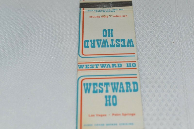 Westward Ho Las Vegas Nevada Palm Springs California 20 Strike Matchbook Cover