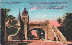 Canada St Louis Gate Quebec Vintage Postcard 03.82