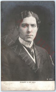 c1900s Robert E Hill RPPC Stage Actor Real Photo Performer UDB PC Steinberg A161