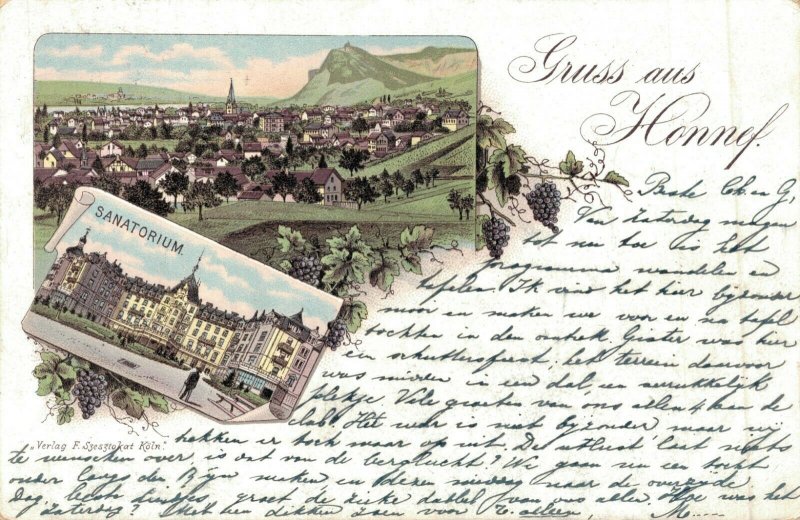 Germany Gruss Aus Honnef Sanatorium Litho 04.78