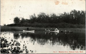 Postcard Mossers Cove in Fremont Lake, Michigan