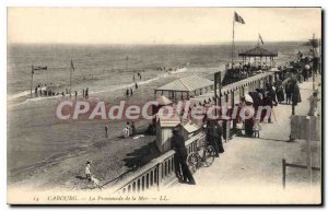 Old Postcard Cabourg Promenade De La Mer