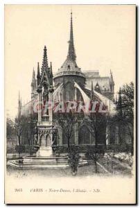 Postcard Old Paris Notre Dame the apse