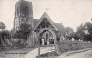 SPELDHURST KENT UK CHURCH PHOTOCHROM PUBL POSTCARD1927 PSTMK TUNBRIDGE WELLS