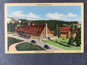 Paradise Inn Rainier National Park WA Linen Postcard H2329082355