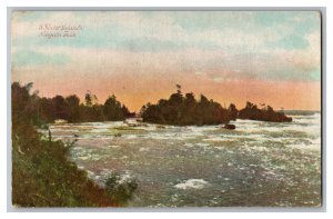 Postcard NY 3 Sister Island's Niagara Falls New York