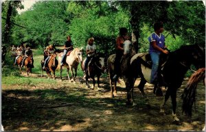 KCYFC Kansas City Youth For Christ Ranch Horseback Riding Vintage Postcard T80