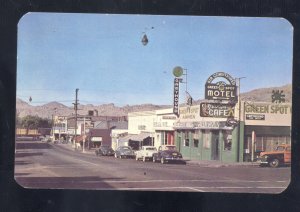 VICTORVILLE CALIFORNIA ROUTE 66 DOWNTOWN STREET SCENE OLD CARS POSTCARD