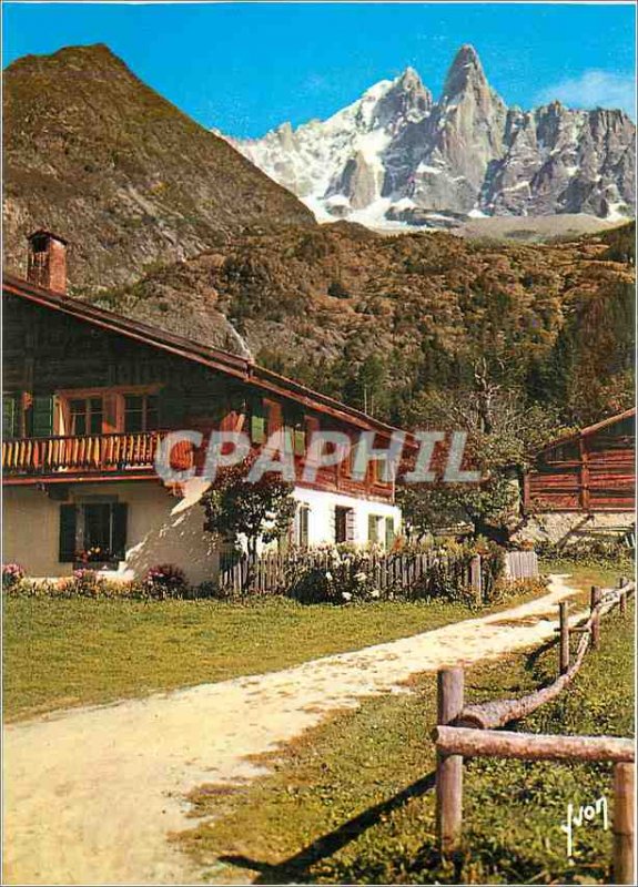 Modern Postcard Mont Blanc (Haute Savoie) Village des Bois (Le Dru and the Ai...