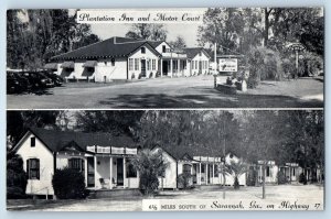 1940 Savannah Georgia GA Vintage Postcard Plantation Inn Motor Court Highway