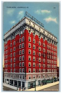 1939 Tyler Hotel & Restaurant Building Louisville Kentucky KY Vintage Postcard