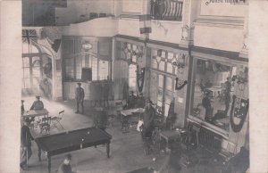 Australian WW1 Military Billiards Room Soldiers German Flags Old War Postcard