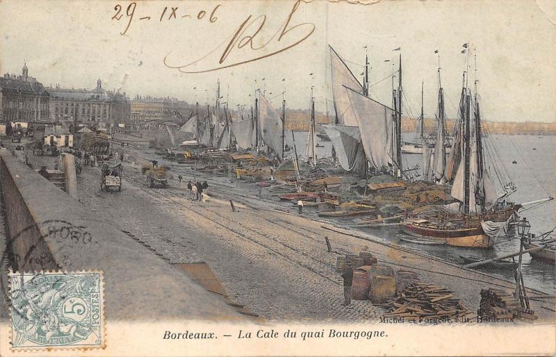 BR43551 la cale du wquai Bourgogne ship bateaux Bordeaux    France