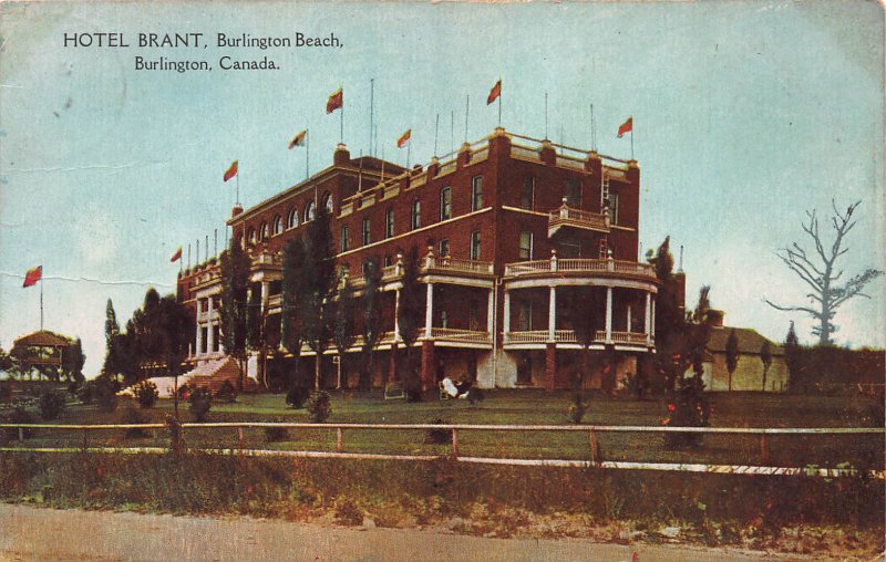 Hotel Brant, Burlington Beach, Burlington, Canada, Early Postcard, Used in 1907