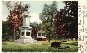 Vintage Postcard 1906 Soldiers' Monument And Band Stand Brattleboro Vermont VT