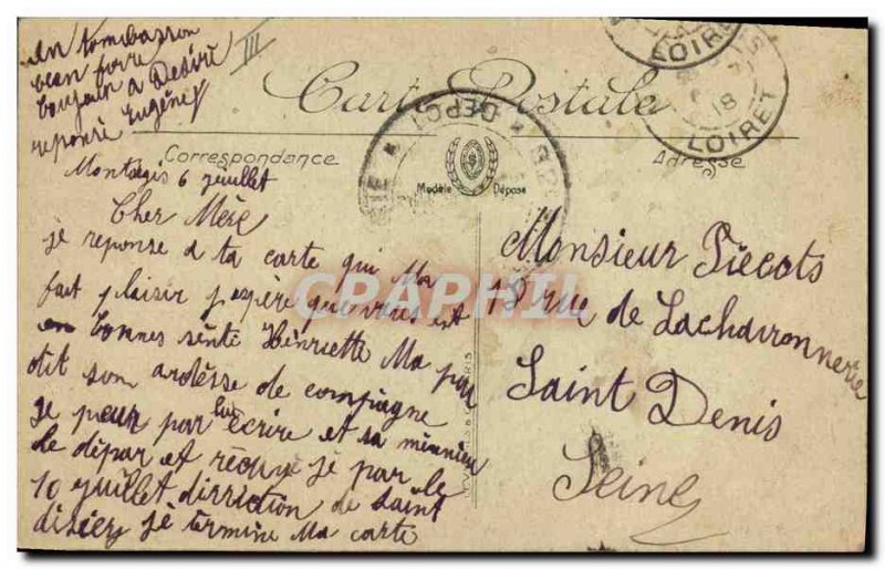 Old Postcard Montargis Bank Caisse d & # 39Epargne