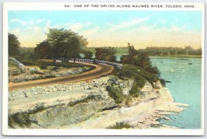 Maumee River Drive Toledo Ohio Postcard H. H. Hamm Commercialchrome