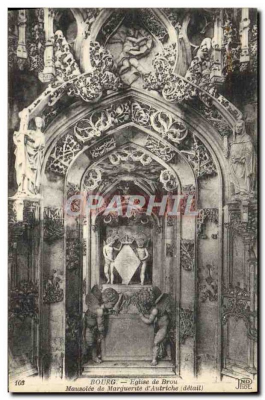 Old Postcard Bourg Brou Church Mausoleum of Marguerite d & # 39Autriche