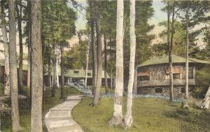 Hand-Colored Postcard Allenwood Inn Lake Champlain Burlington VT posted