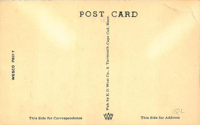 Pocasset Cape Cod MA Post office & Store Old Car Postcard