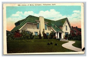 Vintage 1920's Postcard - Betty Compson Home Hollywood California