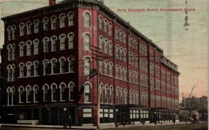 Davenport, Iowa - A view of the New Kimball Hotel - c1908