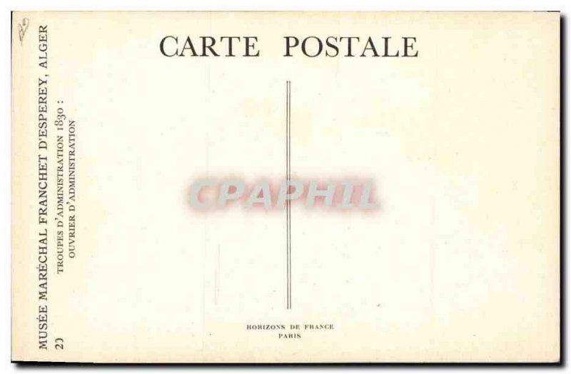 Postcard Old Army Museum Marechal Franchet d'Alger Algerie 1830 Esperey Admin...